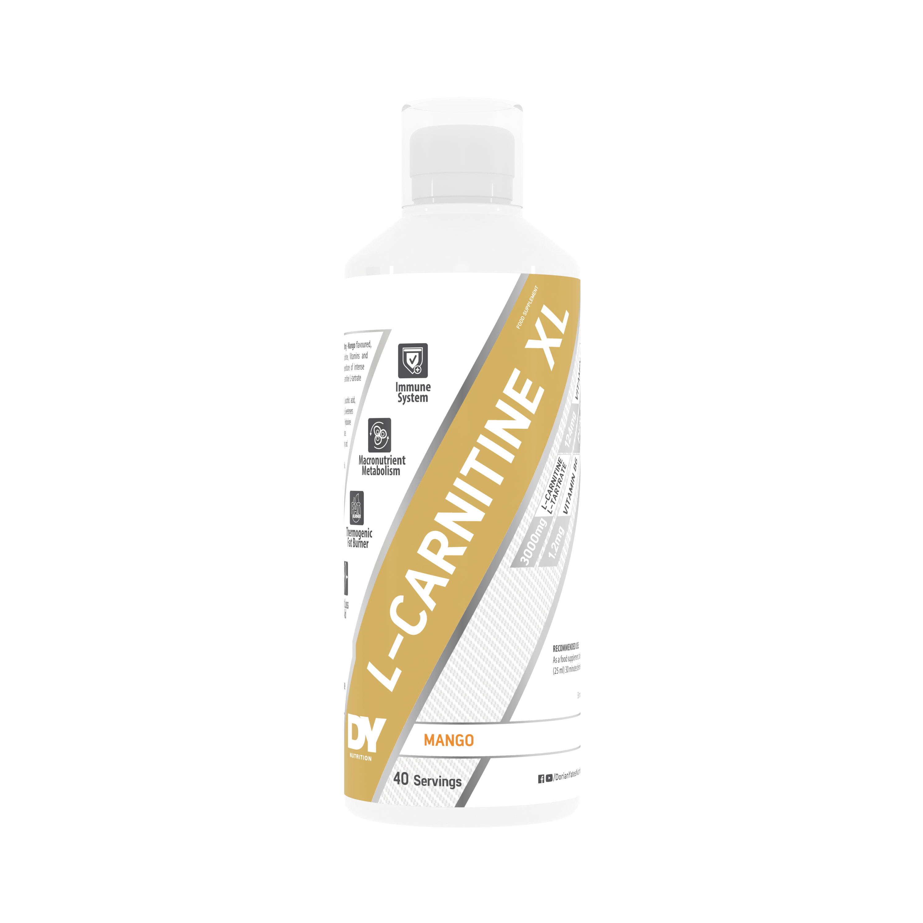 L-Carnitina XL, Mango, 1000 ml, DY Nutrition