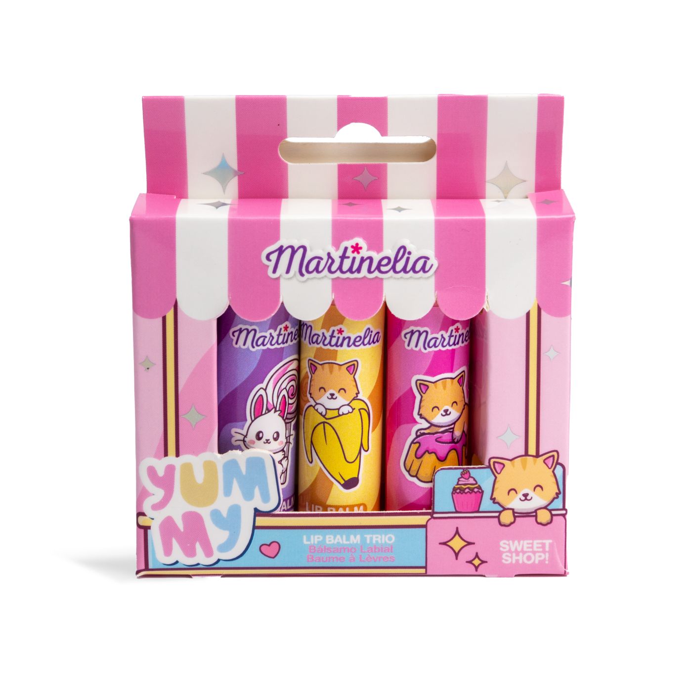 Set 3 balsamuri de buze, Yummy, +3 ani, Martinelia
