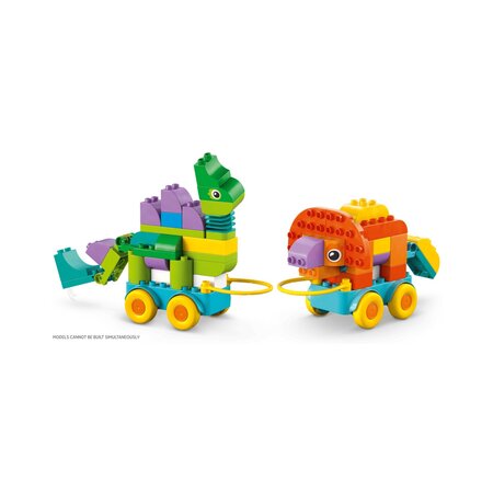 Dinozauri pe roti 3 in 1, 3 ani+, 10451, 108 piese, Lego Duplo 782829