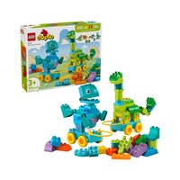 Dinozauri pe roti 3 in 1, 3 ani+, 10451, 108 piese, Lego Duplo