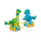 Dinozauri pe roti 3 in 1, 3 ani+, 10451, 108 piese, Lego Duplo 782830