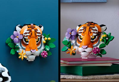 LEGO Art Tigru doua optiuni de etalare