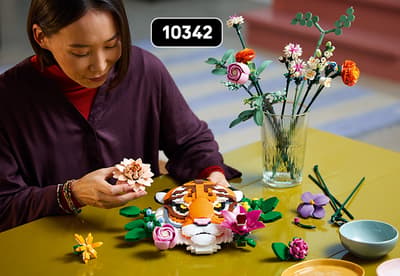 LEGO Art Tigru flori artificiale personalizabile