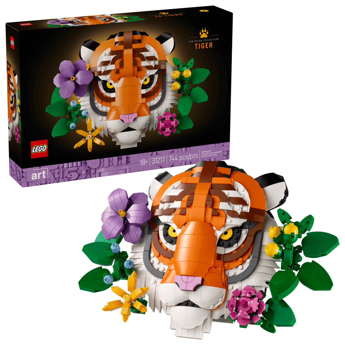 Colectia de fauna, Tigru, +18 ani, 31217, 744 piese, Lego
