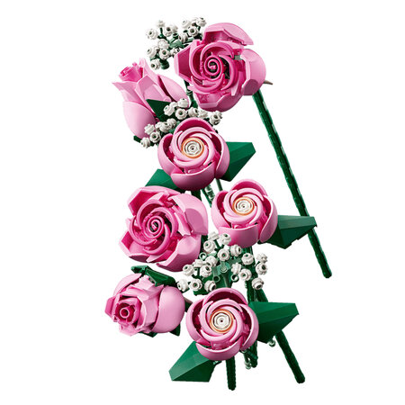 Buchet de trandafiri roz Botanicals, +18 ani, 10374, 789 piese, Lego 783121