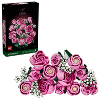 Buchet de trandafiri roz Botanicals, +18 ani, 10374, 789 piese, Lego