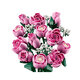 Buchet de trandafiri roz Botanicals, +18 ani, 10374, 789 piese, Lego 783130