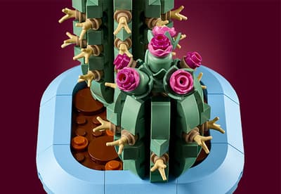 LEGO Botanicals cactus mic cu boboci roz