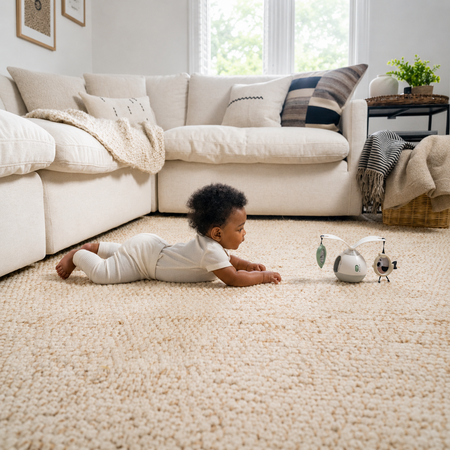 Carusel Muzical mobil 2 in 1, Tummy Time - Black & White Decor, 0 luni+, Tiny Love 783203