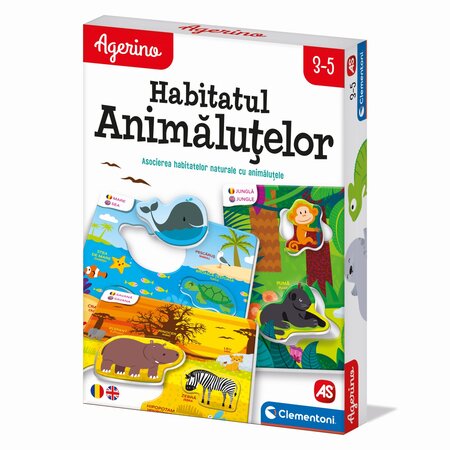 Joc educativ Habitatul Animalutelor Agerino, 3-5 ani, Clementoni 783175