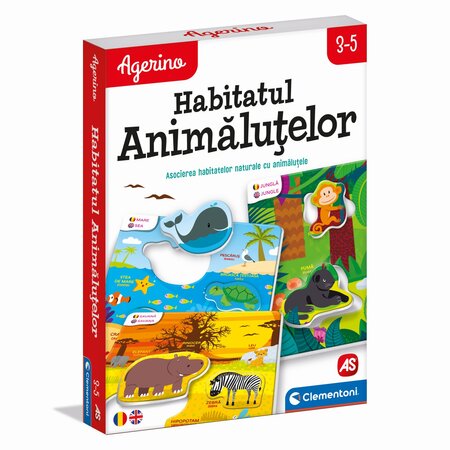 Joc educativ Habitatul Animalutelor Agerino, 3-5 ani, Clementoni 783176