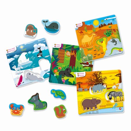 Joc educativ Habitatul Animalutelor Agerino, 3-5 ani, Clementoni 783174