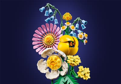 LEGO Botanicals mic buchet luminos cu 7 tipuri de flori