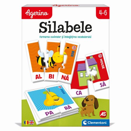 Joc educativ Silabele Agerino, 4-6 ani, Clementoni 783209