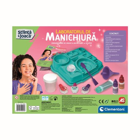 Stiinta si joaca, Laboratorul de manichiura, 8 ani+, Clementoni 783241
