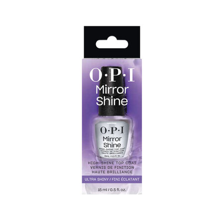 Lac de unghii transparent top coat cu efect lucios Mirror Shine Nail Lacquer, 15 ml, OPI 783626