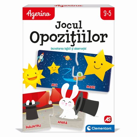 Joc educativ Jocul Opozitiilor Agerino, 3-5 ani, Clementoni 783225