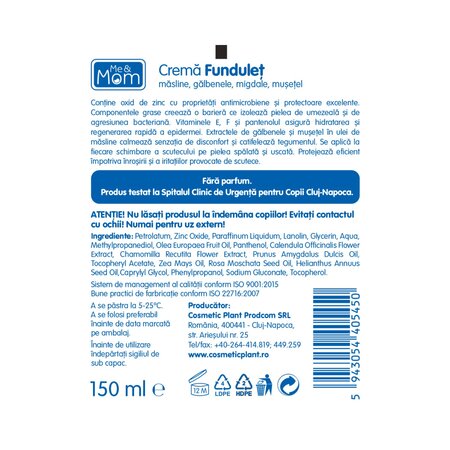 Crema pentru fundulet Me & Mom, 150 ml, Cosmetic Plant 783311