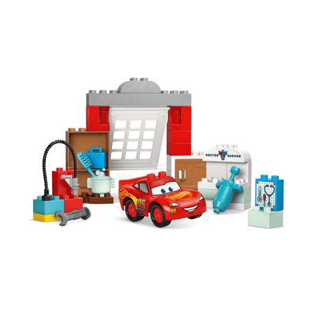Vizita lui Mcqueen la garajul lui Doc Duplo, 2 ani, 10456, 35 piese, Lego 783418
