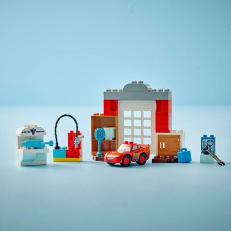 Vizita lui Mcqueen la garajul lui Doc Duplo, 2 ani, 10456, 35 piese, Lego 783416