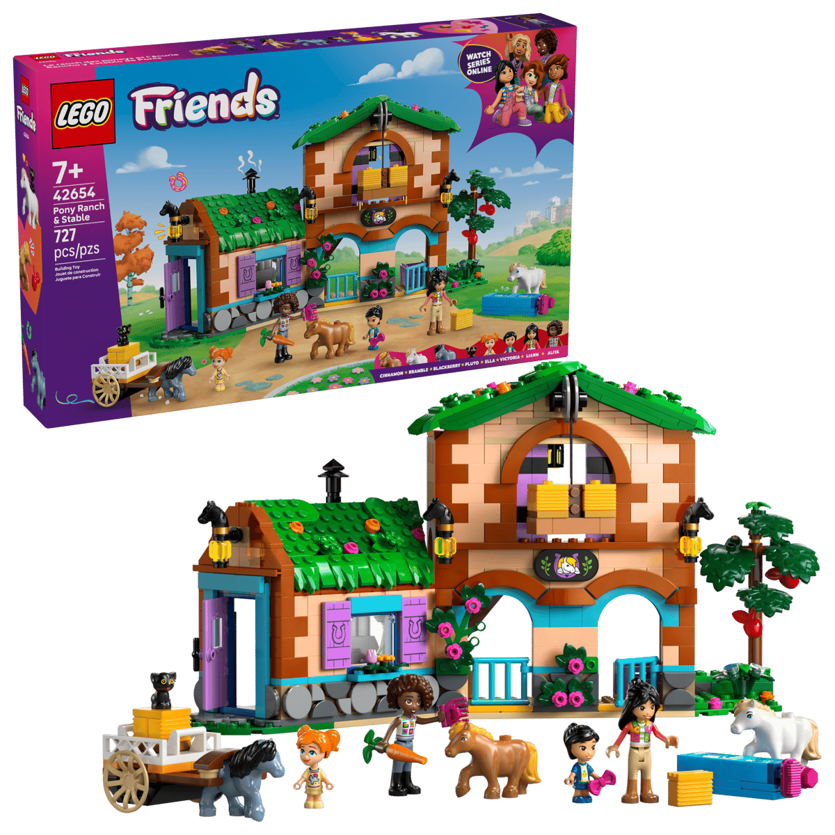 Ferma si grajd pentru ponei Friends, +7 ani, 42654, 727 piese, Lego