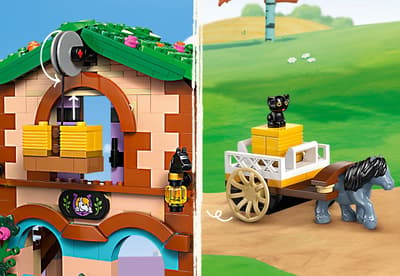 LEGO Friends lift functional pentru fan si caruta cu ponei