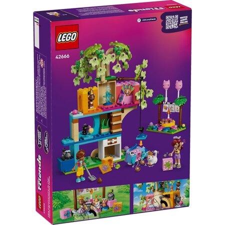 Petrecere de ziua de nastere a pisicii si casuta din copac Friends, 6 ani+, 42666, 321 piese, Lego 783482