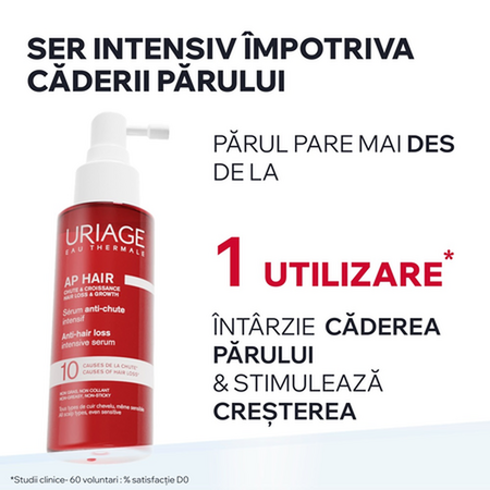 Ser intensiv impotriva caderii parului AP Hair, 100 ml, Uriage 784823
