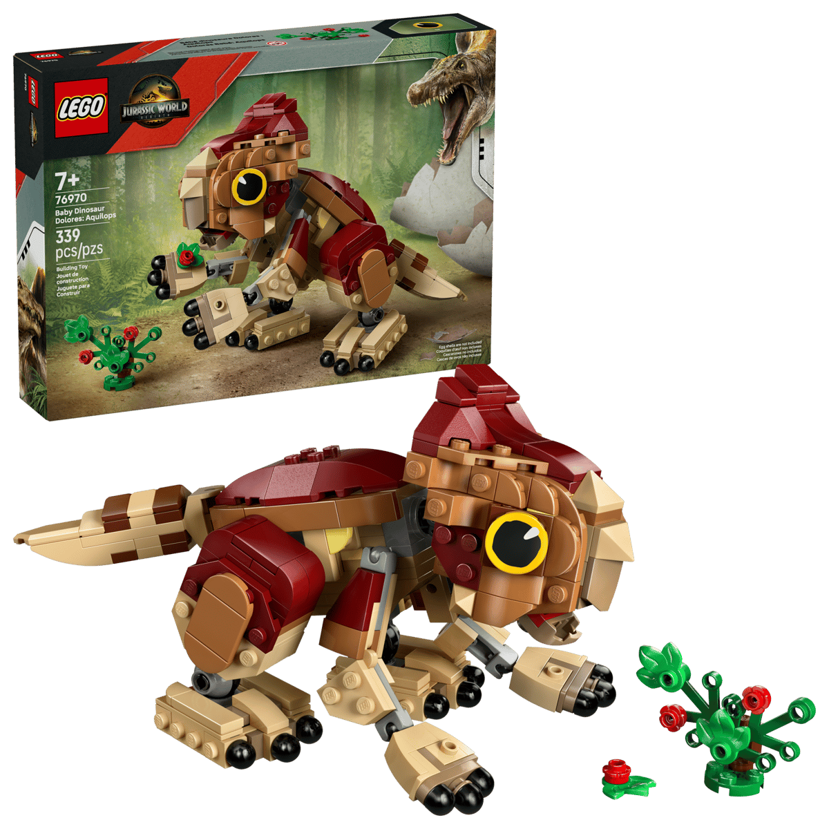 Puiul de dinozaur Dolores Aquilops Jurassic World, +7 ani, 339 piese, Lego