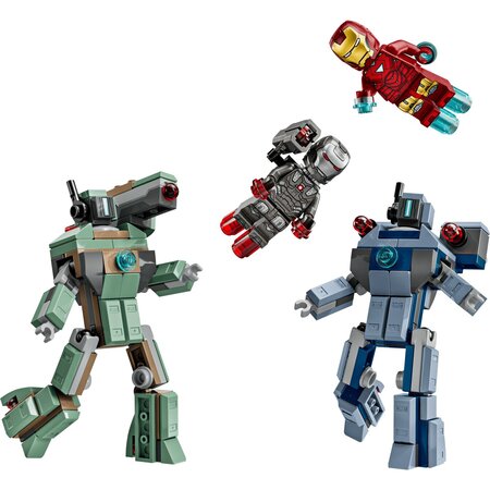 Iron Man si War Machine vs Dronele Hammer Marvel, +7 ani, 76320, 204 piese, Lego 783539