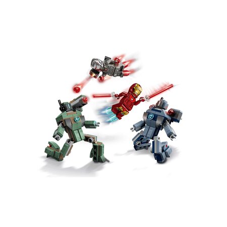 Iron Man si War Machine vs Dronele Hammer Marvel, +7 ani, 76320, 204 piese, Lego 783541