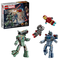 Iron Man si War Machine vs Dronele Hammer Marvel, +7 ani, 76320, 204 piese, Lego