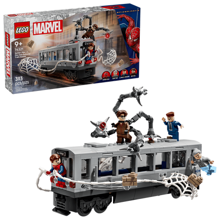 Lupta pe acoperisul terenului dintre Omul Paianjen si Doc Ock Marv, +9 ani, 76321, 393 piese, Lego