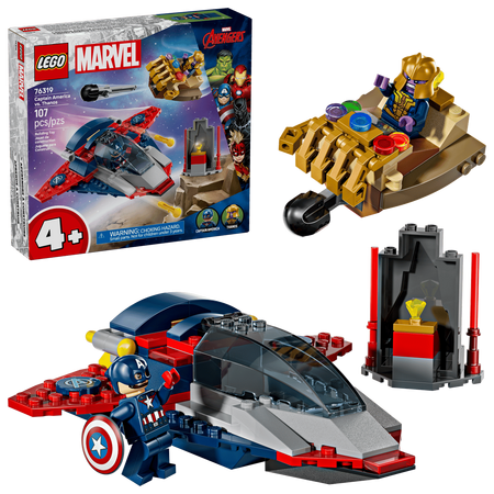 Razbunatorii Capitanului America vs Thanos Marvel, +4 ani, 107 piese, Lego