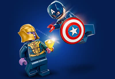 LEGO Marvel actiune cu supereroi Capitanul America si Thanos