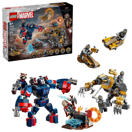 Razbunatorii Thor vs Chitauri:sfarsitul jocului Marvel, +8 ani, 76322, 373 piese, Lego