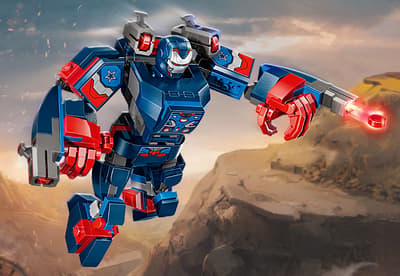 LEGO Marvel robot Iron Patriot articulat