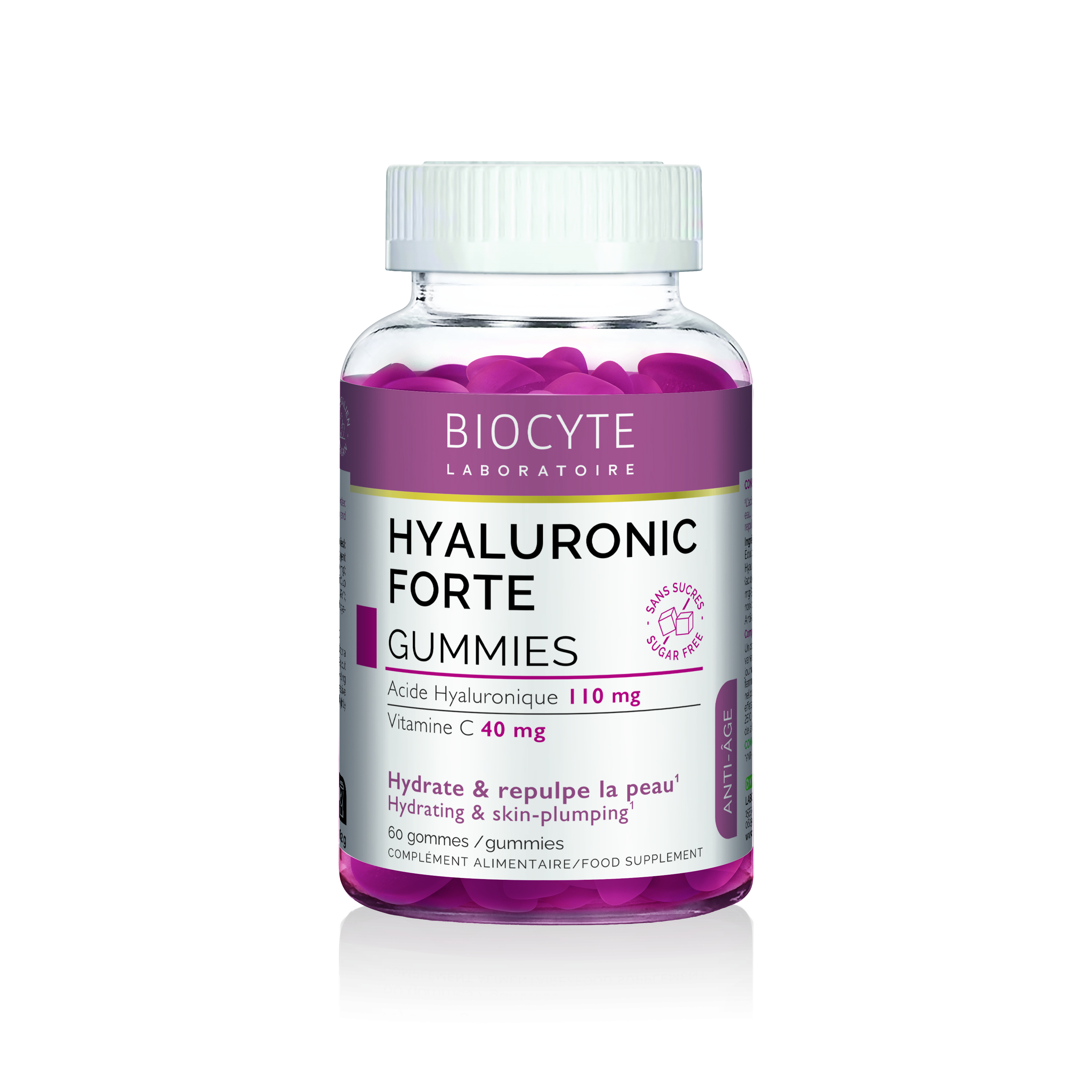 Supliment alimentar cu acid hialuronic, 60 de jeleuri, Biocyte