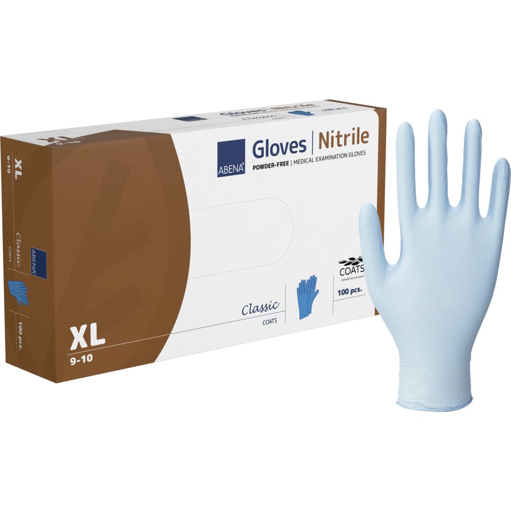 Manusi de examinare din nitril, XL, Albastru, Abena