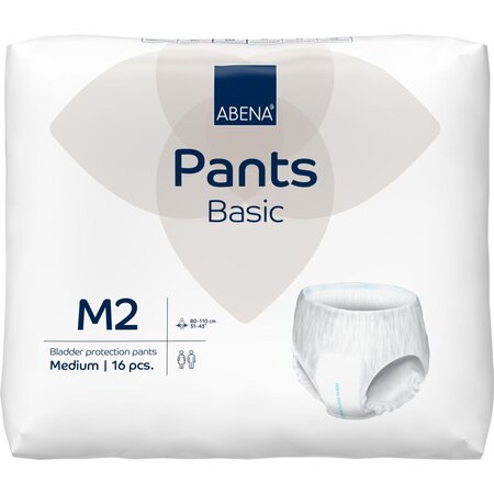 Scutece chilot pentru incontinenta Pants Basic, 80-110 cm, Medium, 16 bucati, Abena