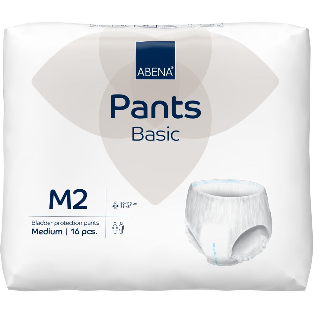 Scutece chilot pentru incontinenta Pants Basic, 80-110 cm, Medium, 16 bucati, Abena