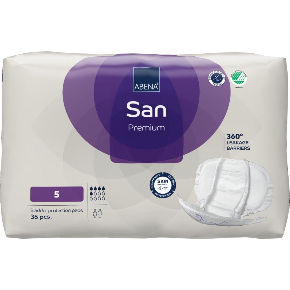 Absorbante anatomice pentru incontinenta San Premium, Marimea 5, 36 bucati, Abena