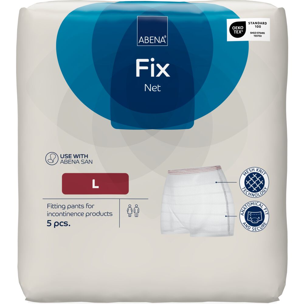 Pantaloni de fixare tip boxer reutilizabili San Fix Net, marimea L, 5 bucati, Abena