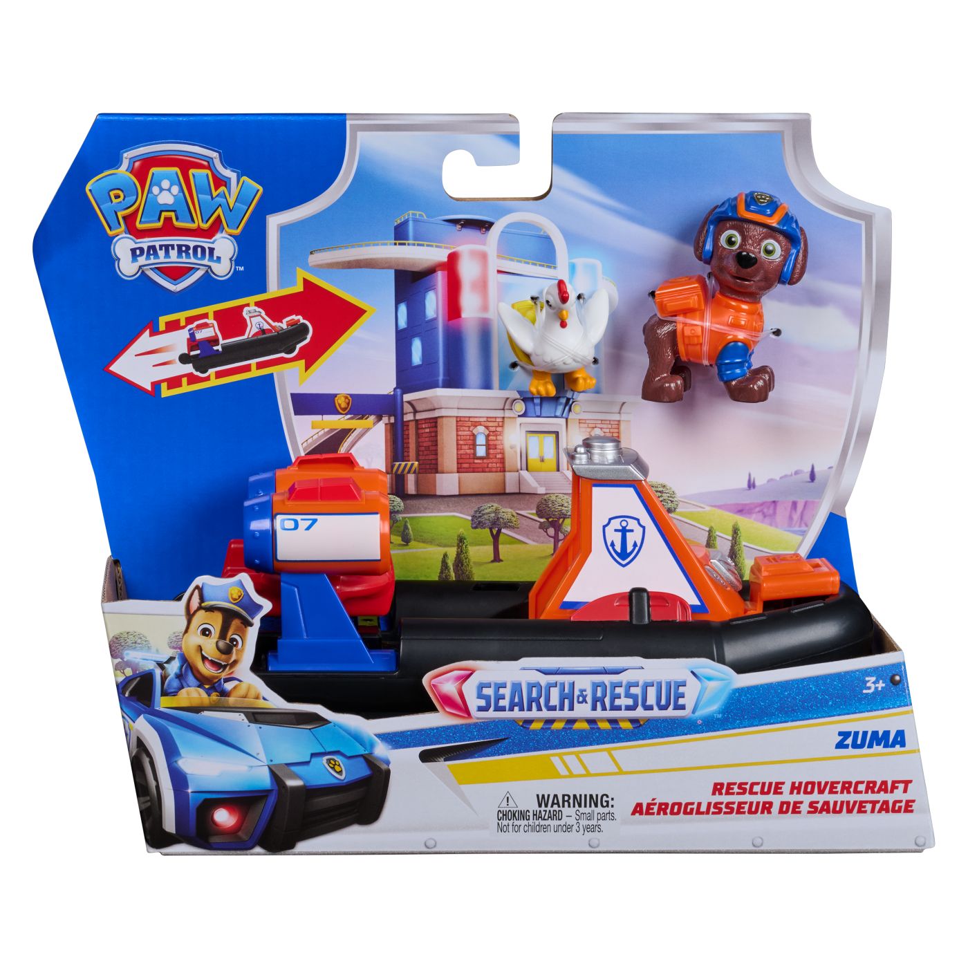 Set figurina Zuma si vehicul barca motorizata Search & Rescue, 3 ani+, Patrula catelusilor