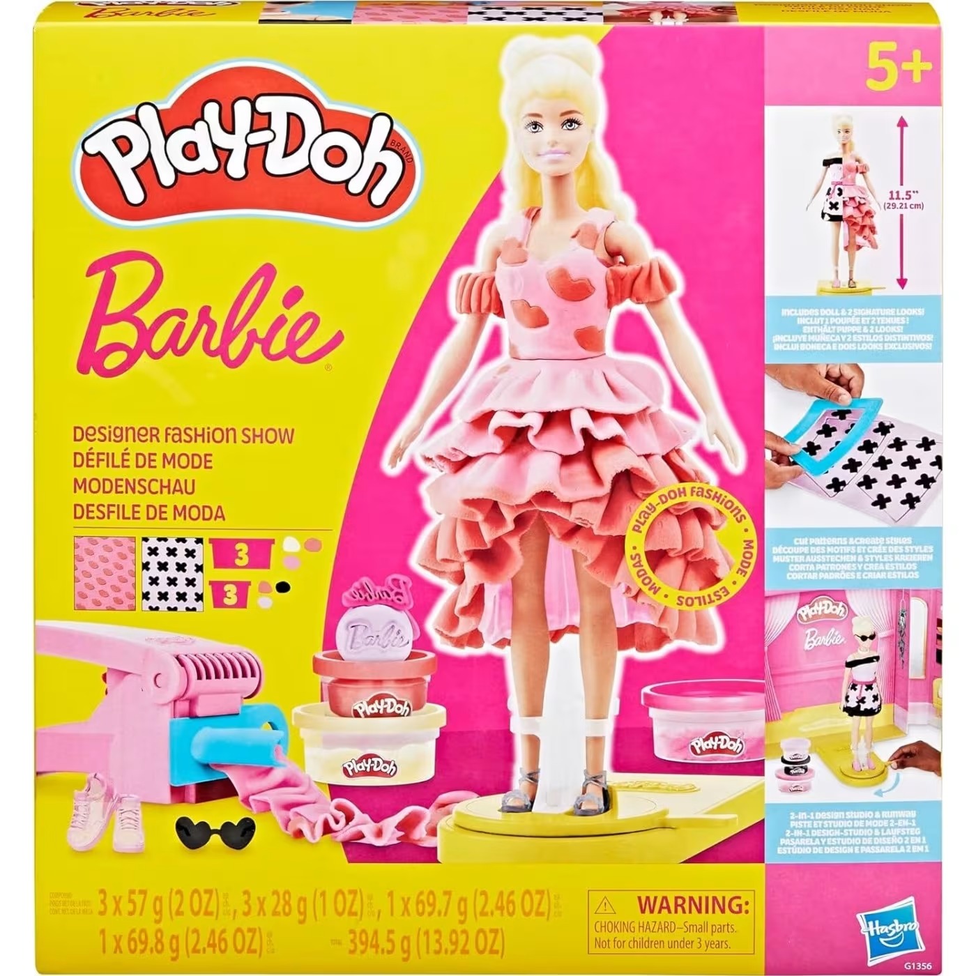 Set creativ prezentare de moda a designerilor Barbie, 5 ani+, Play Doh