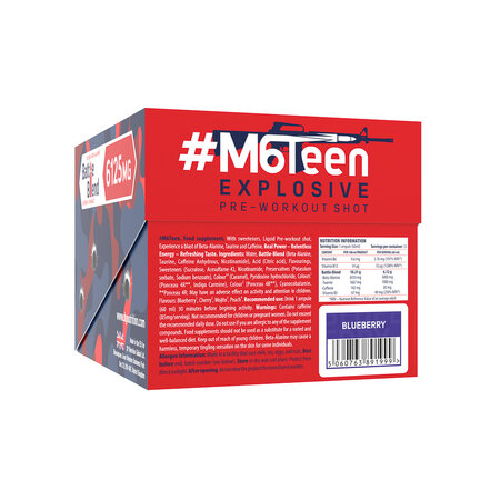 Pre-Wrorkout Shot M6Teen, Blueberry, 12x60 ml, Dy Nutrition 784084