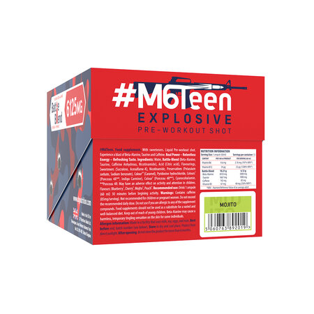 Pre-Wrorkout Shot M6Teen, Mojito, 12x60 ml, Dy Nutrition 784108