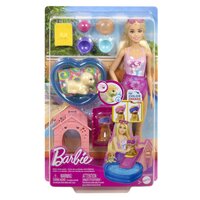 Papusa Barbie, Petrecerea Catelusului la Piscina, 3 ani+, Mattel