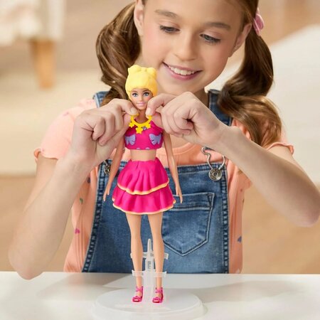 Set de creatie volanase si fundite cu papusa inclusa Barbie, 5 ani+, Play Doh 784147