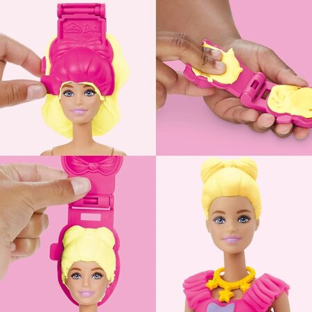 Set de creatie volanase si fundite cu papusa inclusa Barbie, 5 ani+, Play Doh 784149